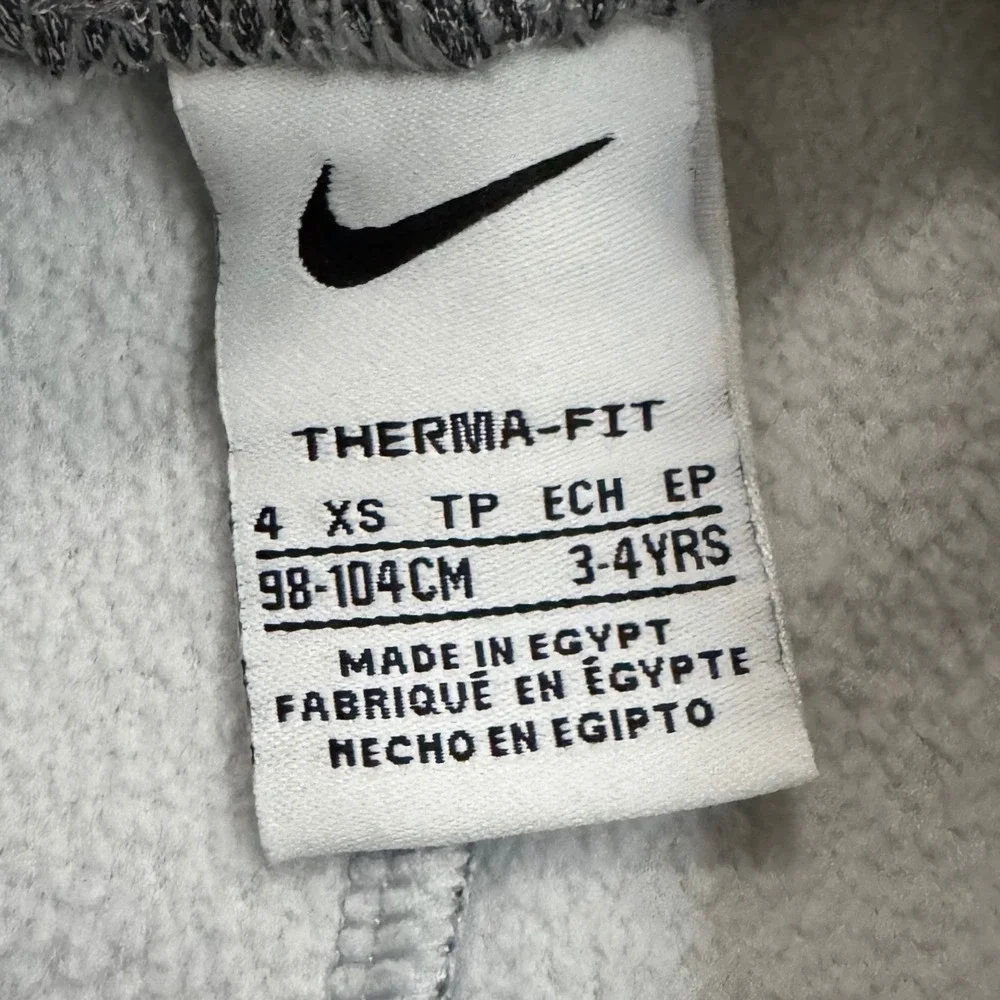 Nike Toddler Boys Therma-FIT Grey Fleece Jogger Sweatpants Size 4 XS 3-4 Years
